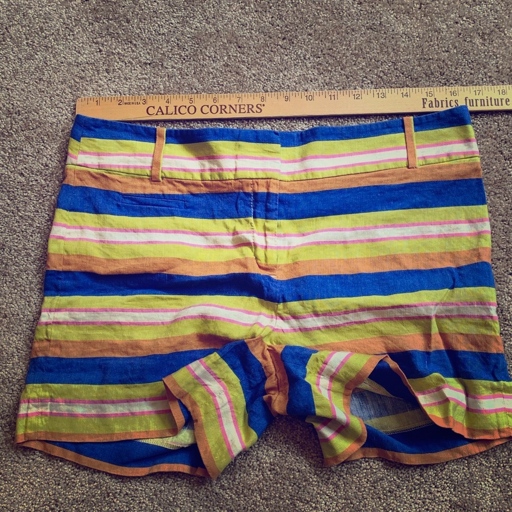 Loft linen striped shorts